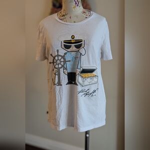 Karl Lagerfeld Kids Nautical Graphic Tee -‎ White